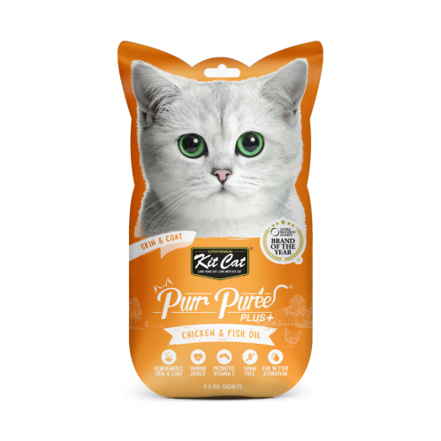 كت كات مكافاة الدجاج وزيت السمك للعناية بالفرو وال...