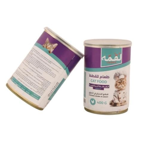 لقمة قطع الدجاج بالمرق للقطط البالغة 400غ