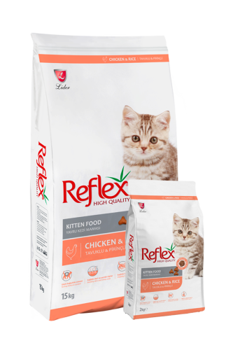 ريفلكس طعام جاف بالدجاج للقطط الصغيرة 2 كيلو