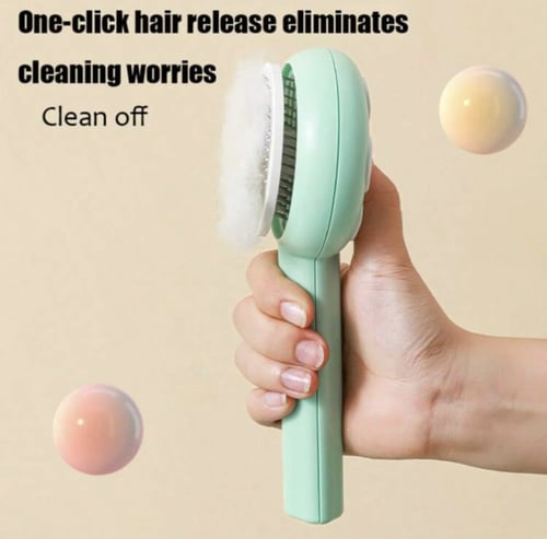 فرشاة مدورة بشكل زهرة لتصفيف الشعر و إزالة الشعر ا...