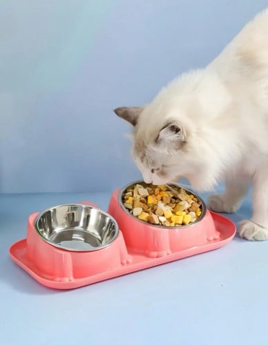 وعاء استيل مزدوج للطعام و الماء