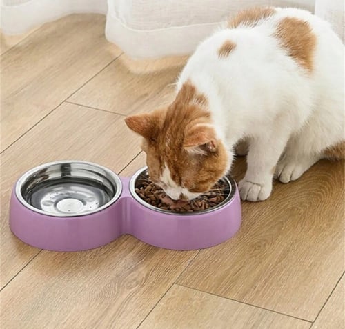 وعاء استيل مزدوج للطعام و الماء