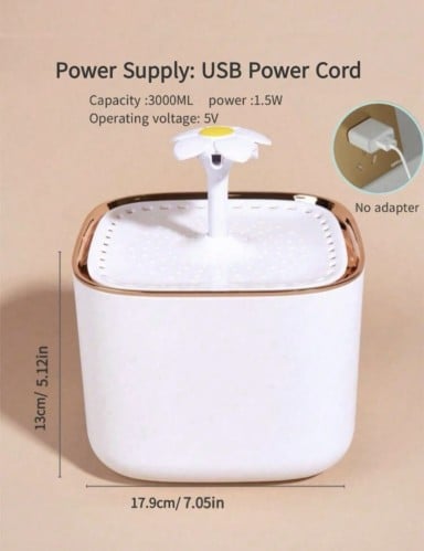 نافورة مربعة للحيوانات الاليفة 3 لتر