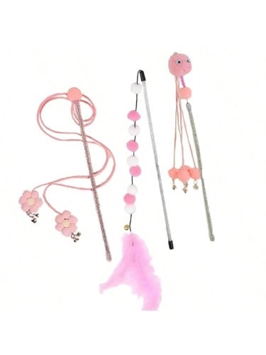 سنارة للقطط متعددة الاشكال بلون وردي