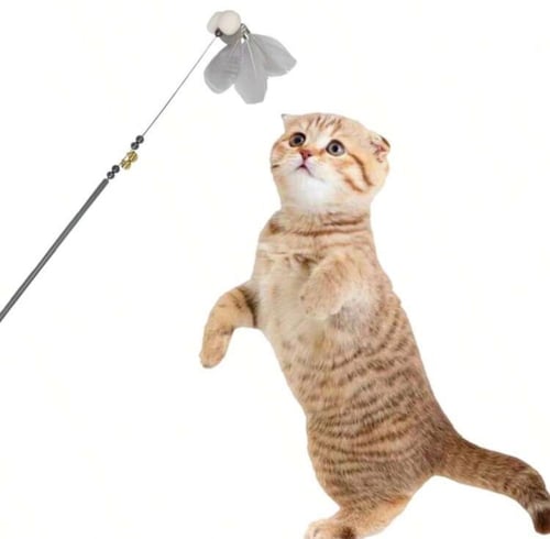 سنارة للقطط متعددة الاشكال بلون رمادي