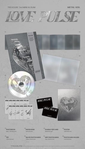 TREASURE - [LOVE PULSE] 3rd Mini Album 3 Version S...