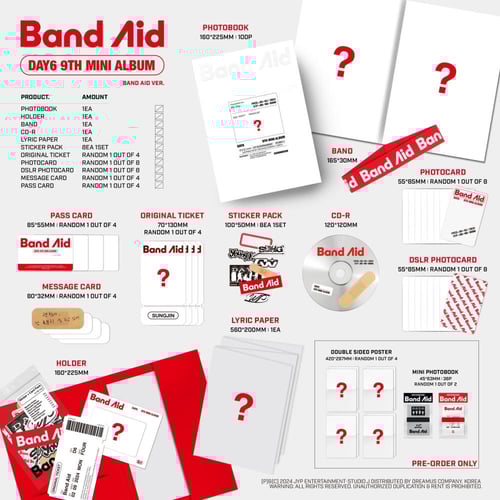 DAY6 - [BAND AID] 9th Mini Album 2 Version SET