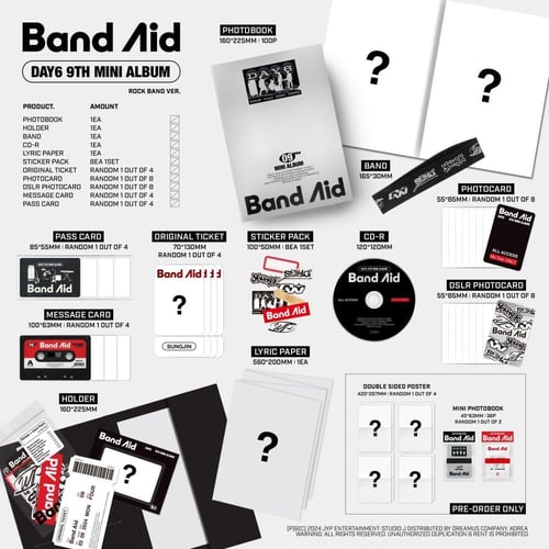 DAY6 - [BAND AID] 9th Mini Album 2 Version SET