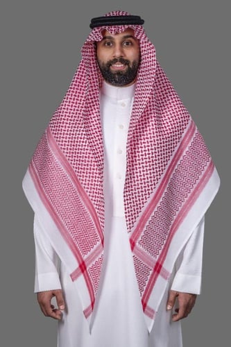 شماغ البسام بصمة 3 لون فاتح