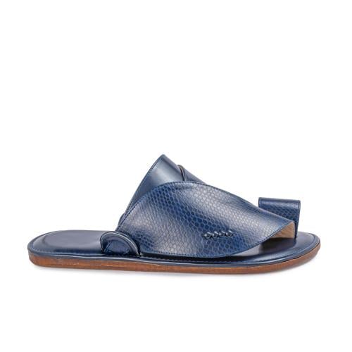 حذاء شرقي كحلي نعل نقشة الثعبان