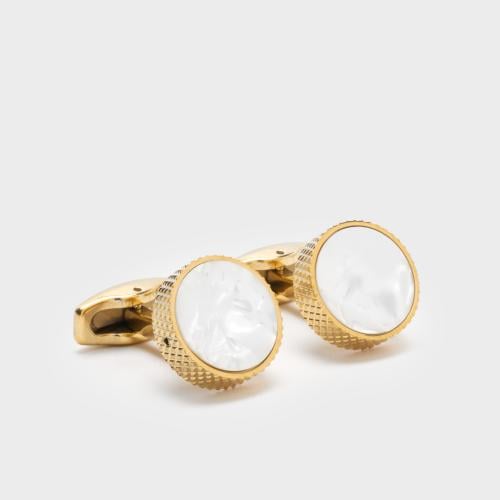 كبك ذهبي مع صدف أبيض SIM28