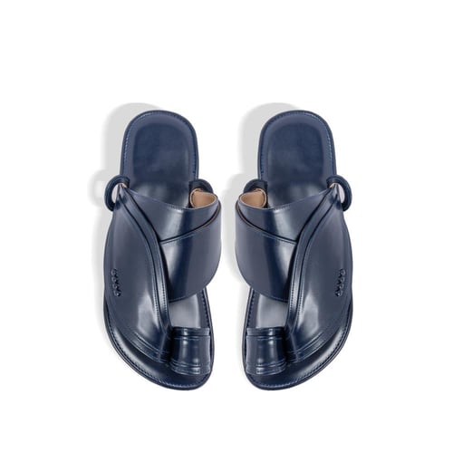 حذاء شرقي كحلي سادة نعل