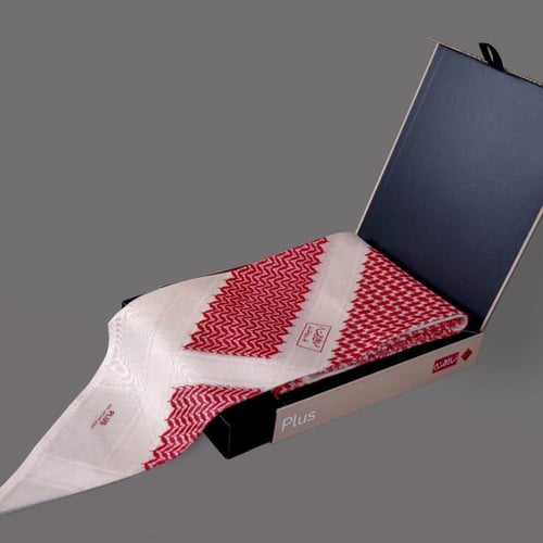 شماغ البسام بلس أحمر بيج