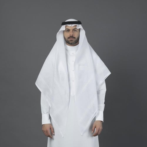 شماغ البسام ماي فير أبيض