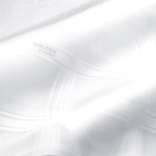 شماغ قولدن أبيض ليزر إنجليزي