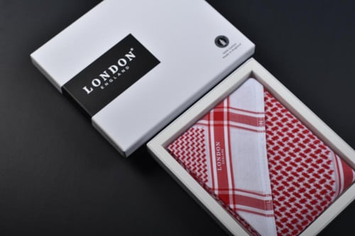 شماغ لندن أحمر مودرن