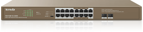 Tenda TEG1118P-16-250W 16GE+2SFP Ethernet Switch W...