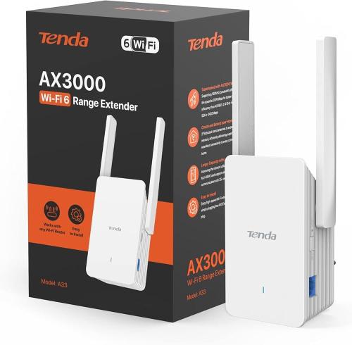 Tenda AX3000 Dual Band WiFi6 Extender with Gigabit...