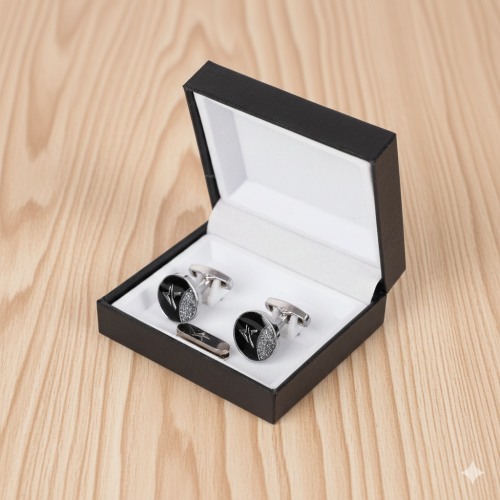 طقم كبك مع علامة جيب ماركة اباتشي اسود