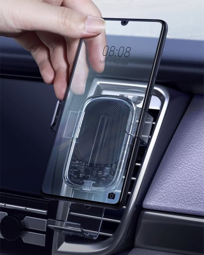 حامل جوال وشاحن لاسلكي 2 في 1