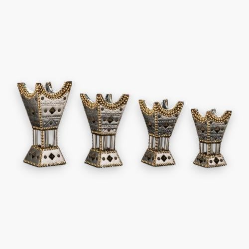 مبخرة حايلية فضية مزخرفة “أسود”