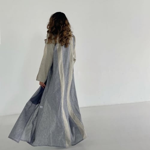 CYAN WITH BEIGE SLEEVES