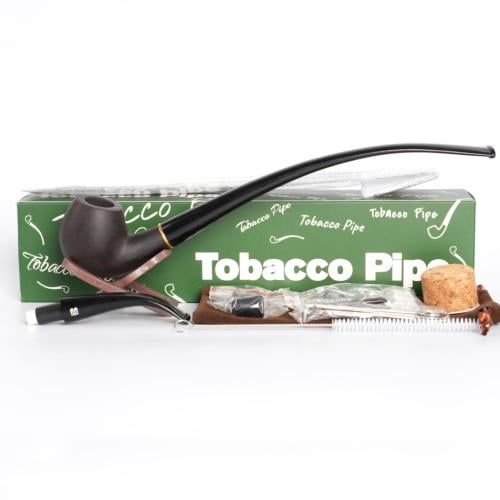 باييب تبغ خشب بمقبض منحني 2 قطعة