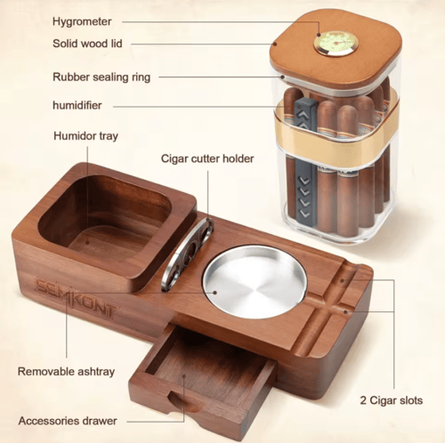 مرطب وحافظة سيجار من شركة سيمكونت
