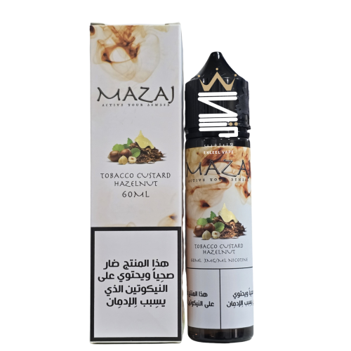 نكهة توباكو كاسترد مكسرات من شركة مزاج 60 مل