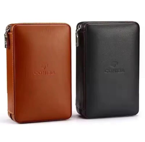 حافظة تخزين سيجار جلد