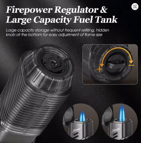 ولاعة للسيجار مع حامل للسيجار