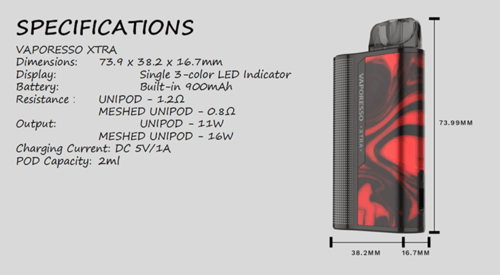 جهاز اكسترا من شركة فابريسو - VAPORESSO XTRA KIT