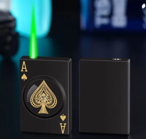 ولاعة ورق لعب مع مصباح LED