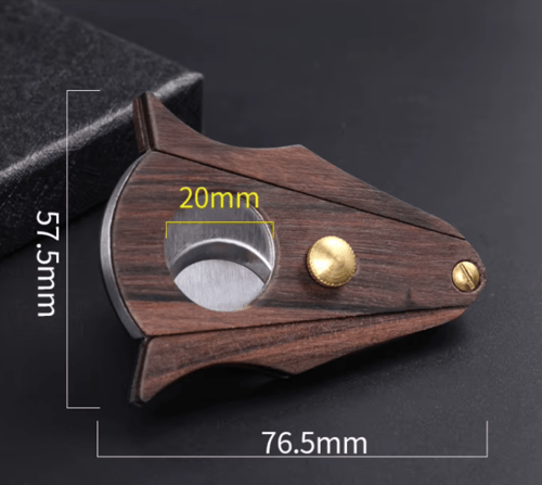 قاطع سيجار خشب الصندل مزدوج