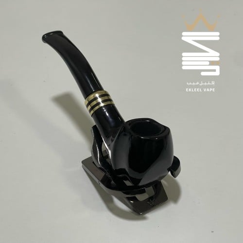 غليون بولو معكوف حلقة ذهبية