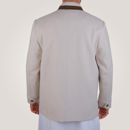 جاكيت رجالي قصير من باتونيا - اوف وايت