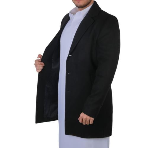 جاكيت رجالي طويل من باتونيا - اسود