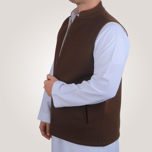 سديري رجالي وجهين بدون ازرار - كوفي و بيج