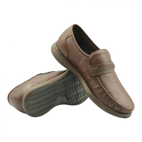 حذاء رسمي سادة بتطريز خيوط ورباط ونعل أسود - كوفي