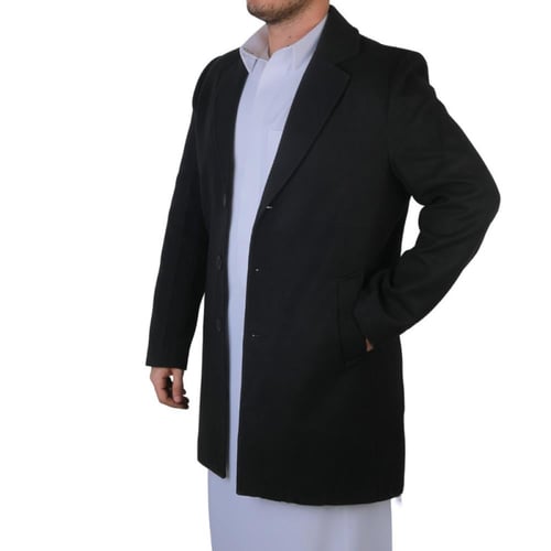 جاكيت رجالي طويل من باتونيا - اسود