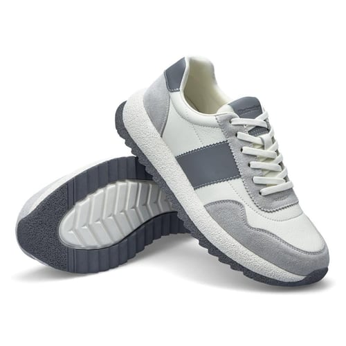 حذاء رياضي كاجوال من باتونيا - رصاصي وابيض