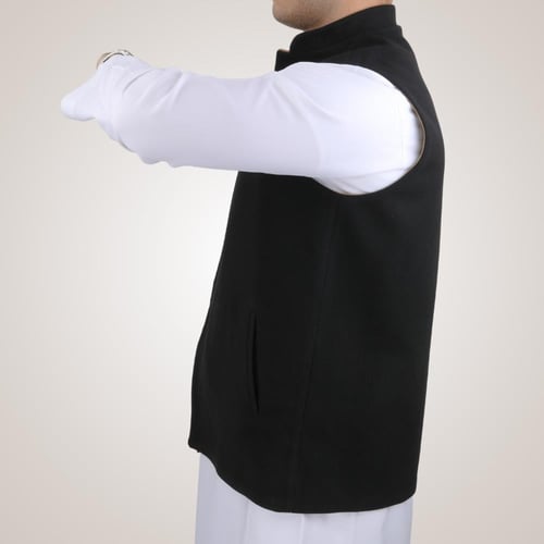 سديري رجالي وجهين بدون ازرار - بيج و أسود