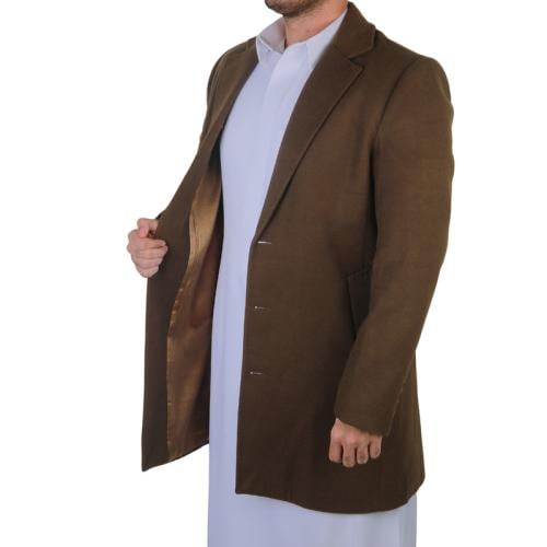 جاكيت رجالي طويل من باتونيا - بني