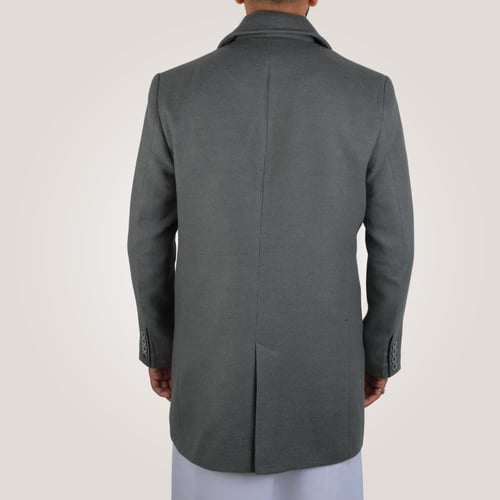 جاكيت رجالي طويل من باتونيا - رصاصي