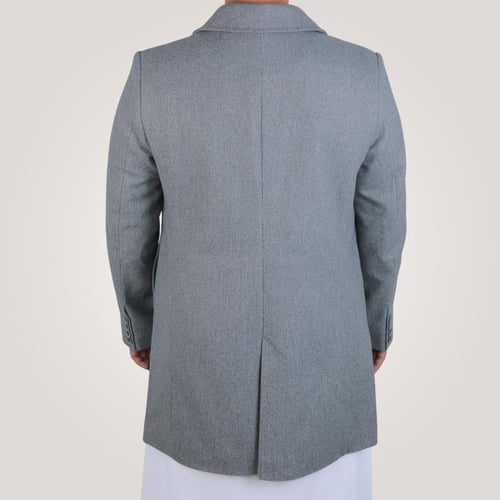 جاكيت رجالي طويل من باتونيا - رصاصي فاتح