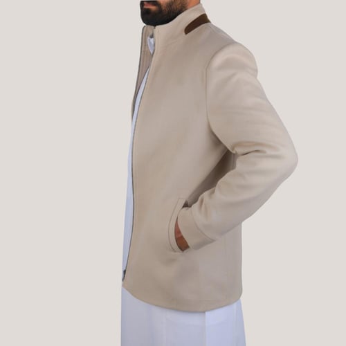 جاكيت رجالي قصير من باتونيا - بيج