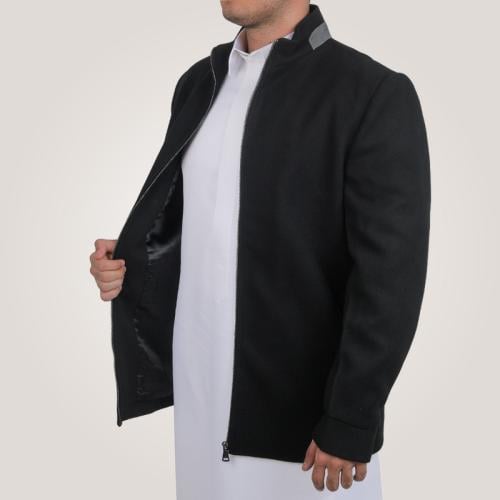 جاكيت رجالي قصير من باتونيا - اسود