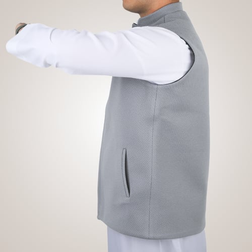 سديري رجالي وجهين بدون ازرار - رمادي و أسود