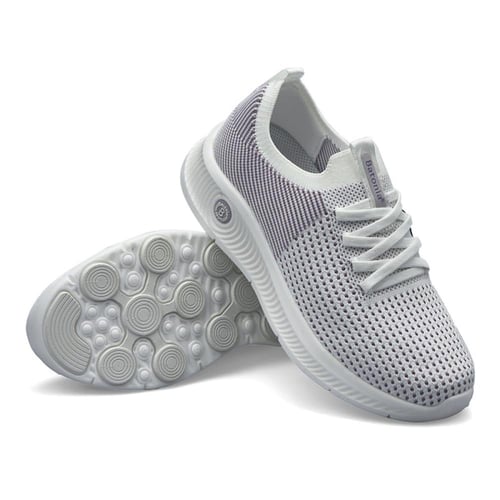 حذاء رياضي نسائي من باتونيا - أبيض بنفسجي