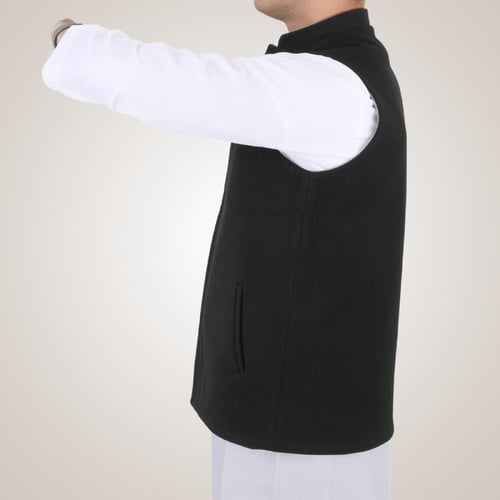 سديري رجالي وجهين بدون ازرار - رمادي و أسود